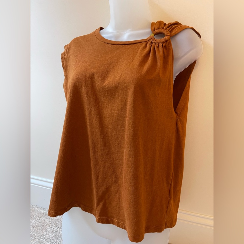 Sfera Basic Orange Brown Top With Ring Detail Siz… - image 4